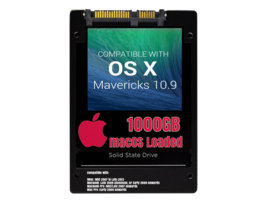 macOS Mac OS X 10.9 Mavericks Preloaded on 1000GB Solid State Drive - £79.92 GBP