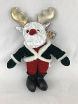 Merry Christmas White Reindeer Plush Stuffed Animal Kuddle Me Toys - £7.83 GBP