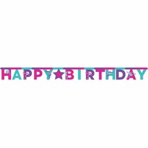 Gymnastics Party Happy Birthday Jointed Banner 7&quot; x 10&#39; Gymnastics Decorations - £12.90 GBP