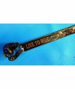 LIVE to RIDE Genuine Leather Belt Motorcycle &amp; Live to Ride Epoxy Buckle - $39.55