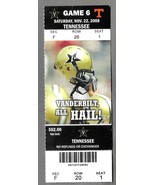 VANDERBILT COMMODORES v TENNESSEE VOLUNTEERS 2008 Football Game Ticket Stub - $12.86