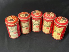 Rare Antique F.W. McNess Spice Tins - Mixed Lot of 5 McNess Tins - $45.00