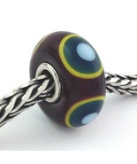 Authentic Trollbeads Green Eye Bead Glass Charm 61327, New - $445.05 MXN
