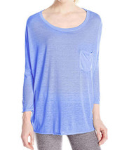 Calvin Klein Womens Performance Three Quarter Sleeve High Low T-Shirt Hyacinth S - £35.17 GBP