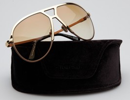 New TOM FORD Xavier TF1060 30F Gold Sunglasses 64-14-135mm B60mm Italy - £175.84 GBP