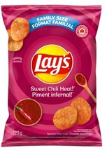 12 Bags Of Lay&#39;s Lays Sweet Chili Heat Potato Chips Size 220g Each - £56.17 GBP