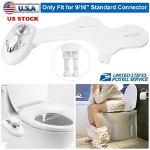 Adjustable Self-Cleaning Dual Nozzle Non-Electric Water Bidet Toilet Seat - £50.35 GBP
