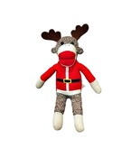 Sock Monkey Plush Christmas Santa Clothes Reindeer Antlers Galerie 11 In... - £6.13 GBP