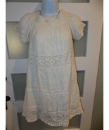 American Eagle BOHO Wide Neck SS Gauzy Beige Lined Dress Size XS Women&#39;s... - £22.17 GBP