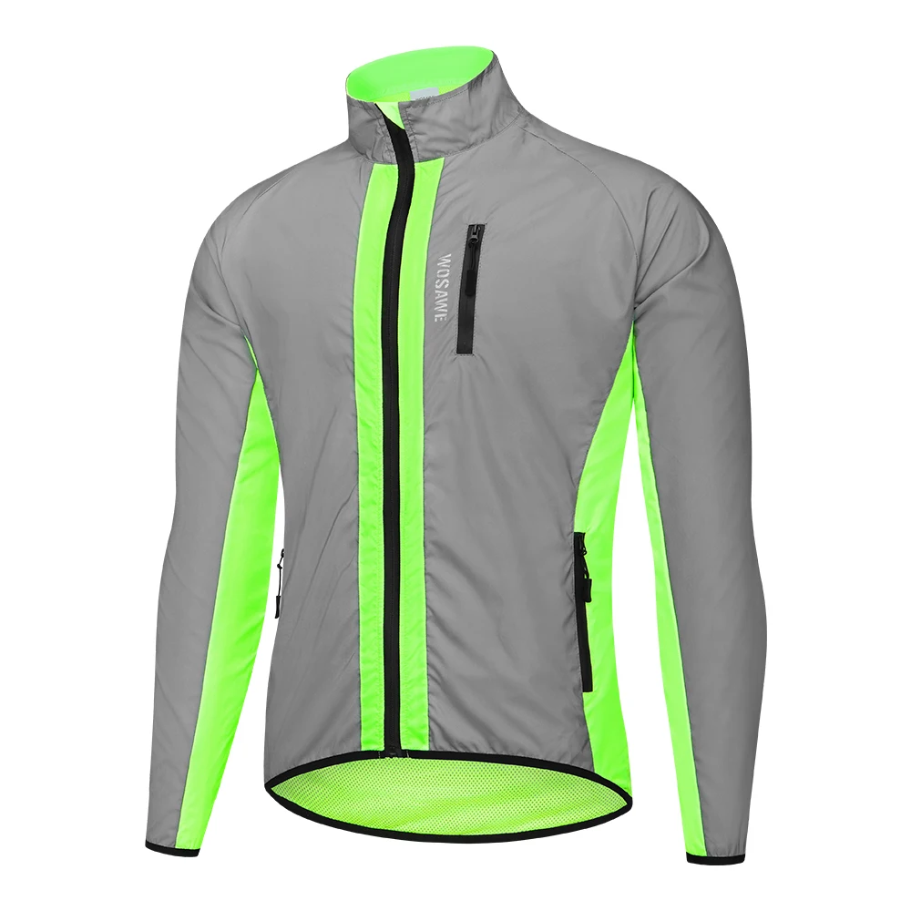 WOSAWE Full Reflective Cycling Jacket MTB Raincoat Spring  Windbreaker Bicycle C - £119.30 GBP