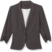 MSRP $49 BCX Women&#39;s One Button Blazer Gray Size Medium - £11.85 GBP