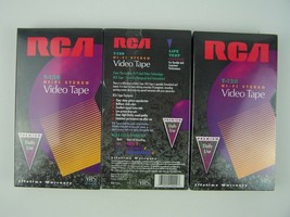 Rca T-120 Hi-fi Stereo Video Tape 3 Pack New Sealed - £10.26 GBP