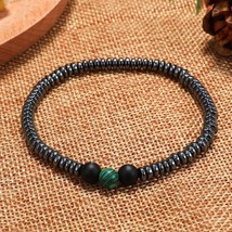 Natural Stone Black Hematite Bracelet Magnetic Therapy Wight Loss Bracelet for A - £10.38 GBP