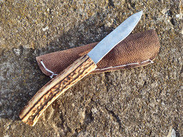 Handmade Knife, Antler Knife, Survival Knife, Outdoor Knife, Custom Knife,  - £54.26 GBP