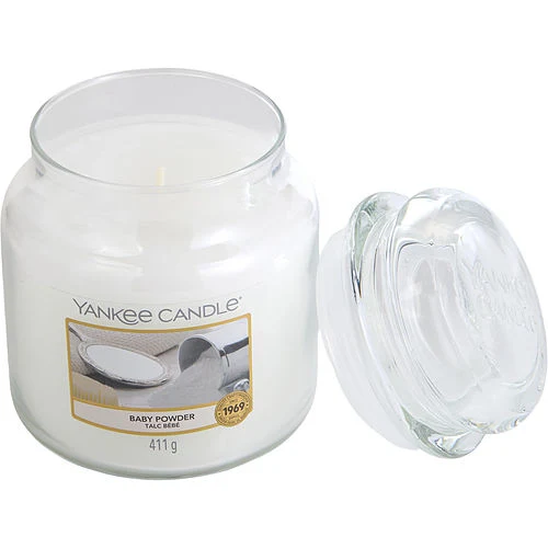Yankee Candle Baby Powder 14.5 oz Scent Glass Jar, fresh, soft almond musk - $27.99