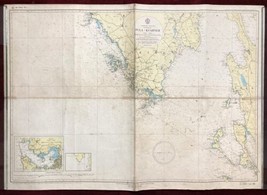 Nautical Chart Pula Kvarner Istra Cres Adriatic Sea Dalmatia Croatia Yugoslav... - £58.96 GBP