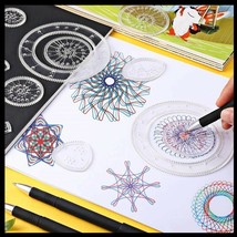 22 Pcs Spirograph Drawing Toy Set Interlocking Gears Wheel Painting Acce... - $3.85+