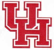 REFLECTIVE Houston Cougars 2 inch fire helmet hard hat decal sticker - £2.35 GBP