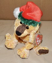 Ty Beanie Baby Jinglepup Christmas Holiday Dog 6&#39; MINT With Tags 236X - $9.49