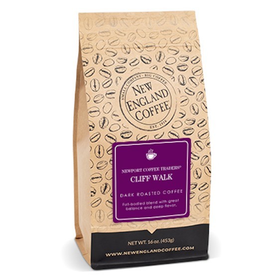 NEW ENGLAND COFFEE NEWPORT COFFEE TRADERS CLIFF WALK WHOLE BEAN COFFEE 16OZ - $17.50