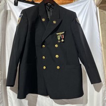 US Navy ROTC Blazer - 40 Short Naval ROTC with Patches, Rank and Badges - £27.17 GBP