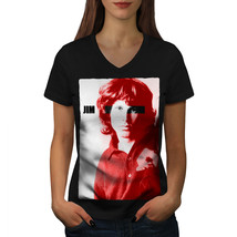 Singer Musician Shirt Jim Morrison Women V-Neck T-shirt - $9.99