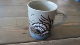 Vintage Down East Sealife Coffee Mug 3 7/8 inches - $14.82