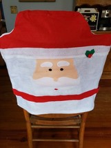 6 Christmas Santa Face Kitchen Dining Chair Back Covers  - £23.28 GBP
