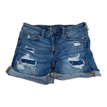 American Eagle Shorts Next Level Stretch 4 Distressed High Rise Denim Me... - £14.93 GBP