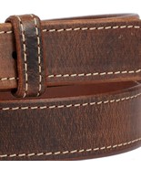1¼&quot; DISTRESSED STITCHED BELT - Soft &amp; Durable Leather with Brass Roller ... - $57.99+