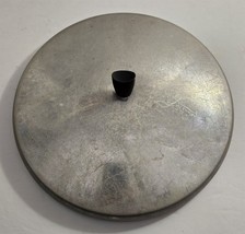 Vintage MC Aluminum Black Top Knob 10 1/4&quot; Round Pot Pan Replacement Lid #54 - £14.86 GBP