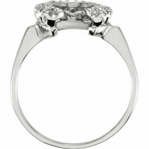 0.5ct Rotondo Diamanti Finti Cavallo Scarpa Lucky Anello 14k Placcato Oro Bianco - £72.72 GBP