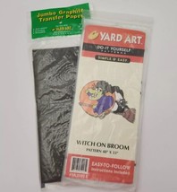 New Yard Art Do it Yourself Pattern Witch On Broom w/ Transfer Paper - £9.33 GBP