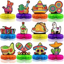 12 Pieces Fiesta Honeycomb Table Centerpiece, Cinco De Mayo Party Table Decorati - £15.97 GBP