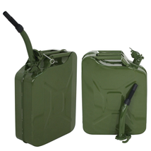 2 pack 5 Gallon Large Capacity 20L Gas Gasoline Can Fuel Backup Metal Steel Tank - £67.70 GBP