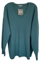 Marled Reunited Clothing Women&#39;s V-Neck Sweater Long Sleeve Size XL Wint... - £15.58 GBP