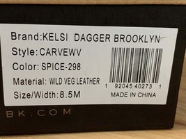 Kelsi Dagger Brooklyn Wild Leather CarveWV Clogs Spice-298 Size 8.5 New in Box - £50.09 GBP