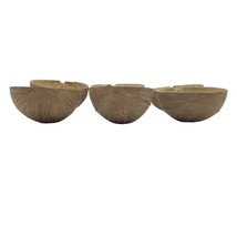 Natural Coconut Shell Bowls Halves Lot Of 6 Organic Handmade Eco Friendly - £36.91 GBP