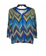 Anthropologie Tabitha Women Sweater Cardigan Seared Chevrons 3/4 Sleeves... - £23.79 GBP