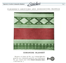 1900s Tapestry Crochet Comanche Blanket or Afghan - Pattern (PDF 1937) - £2.95 GBP