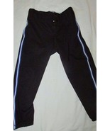 Boys sz 24-26 Teamwork baseball softball pants black blue white piping - £6.99 GBP