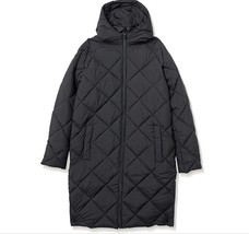 NEW - Diamond Quilted Knee Length Puffer Coat - Black - XXL - $35.58