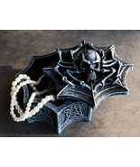 Arachnid Spider Skull On Cobweb With Celtic Knotwork Rune Symbols Decora... - £18.86 GBP