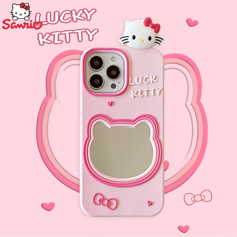 Hello Kitty Mirror Iphone14Promax Good Looks Phone Case Iphone13 Silica Gel All - £11.44 GBP