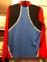 NWT ANNIKA CUTTER & BUCK Red Black Blue Dimension Long Sleeve Mock Golf Shirt L image 2
