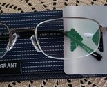 Foster Grant ~ +2.00 ~ Gunmetal Semi-Rimless Reading Glasses ~ CT0817 ~ H21 - $22.44