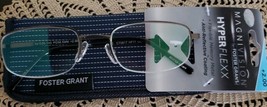 Foster Grant ~ +2.00 ~ Gunmetal Semi-Rimless Reading Glasses ~ CT0817 ~ H21 - £17.78 GBP