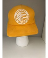 Vintage Yellow California National Guard Trucker Hat Cap Snap Back - $377.92 MXN