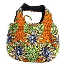 Boho Tote Homemade Purse By The Esther Project Orange Green Floral Sprin... - £21.90 GBP