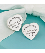 LARGE 0.50&quot; Return to Tiffany &amp; Co Heart Tag Stud Earrings - $469.00